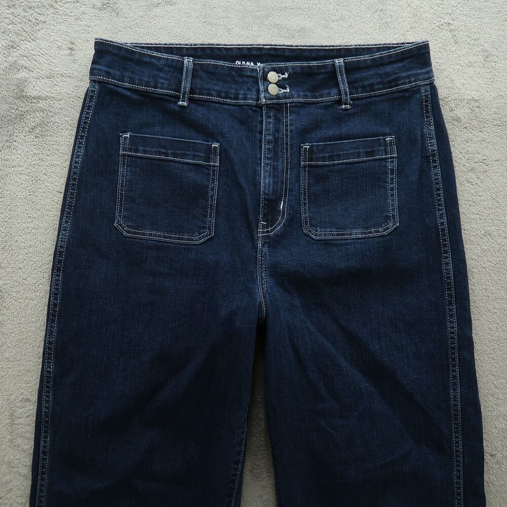Old Navy Jeans Women's Size 14 Extra High-Rise Sky-Hi Wide-Leg Denim 30" Inseam - Picture 11 of 16